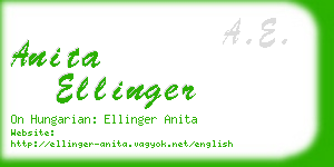 anita ellinger business card